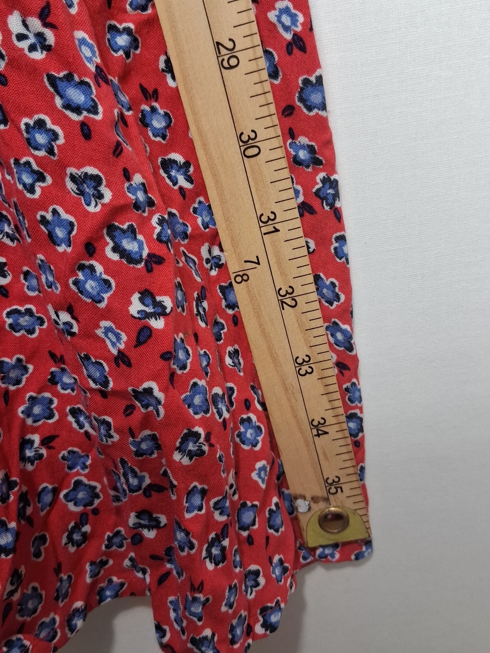 Button-Front Red Floral Mini Dress - Picture 10 of 11